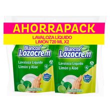 Lavaplatos líquido BLANCOX lozacrem limón repuesto 2 unds x720 ml c/u