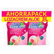 Lavaplatos líquido BLANCOX lozacrem aloe y rosas 2 unds x1500 ml c/u