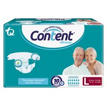 Pañal CONTENT ultrasec talla L empaque individual x10 unds