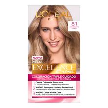 Tinte LOREAL excellence rubio claro cenizo 8.1