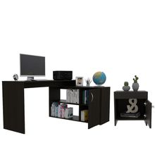 Combo oficina Adriel, Escritorio + Mesa de Noche