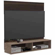 Panel de TV Dakota, Caoba y Miel, con espacio para televisor de hasta 60 pulgadas