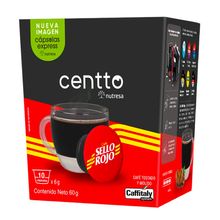 Café CENTTO sello rojo fuerte 10 cápsulas x60 g