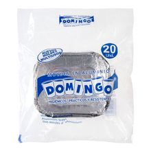 Bandeja aluminio DOMINGO junior x20 unds