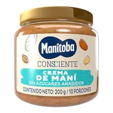 Crema maní MANITOBA sin azúcar añadida x200 g