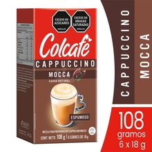 Cappuccino COLCAFÉ mocca 6 sobres x18 g  c/u