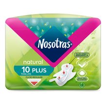 Toallas higienicas NOSOTRAS natural plus gel x10 unds
