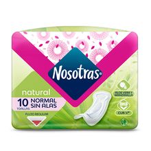 Toallas higienicas NOSOTRAS natural normal x10 unds