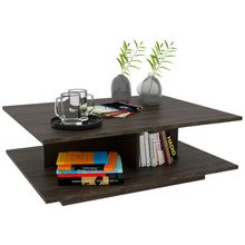 Mesa de Centro Chalón, Avellana y Wengue, de diseño Moderno