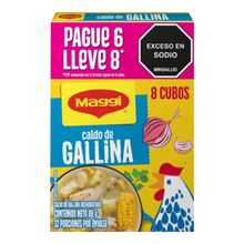 Caldo MAGGI gallina pague 6 lleve 8 x88 g