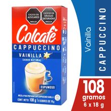 Cappuccino COLCAFÉ vainilla 6 unds x18 g c/u