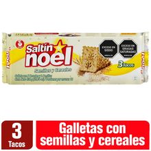 Galletas SALTÍN NOEL semillas y cereales 3 tacos x 432 g