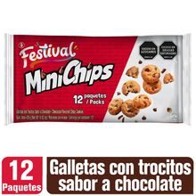 Galletas NOEL mini chips chocolate 12 unds x420 g