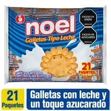 Galletas NOEL tipo leche 21 unds x15,3 g c/u