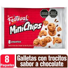 Galletas NOEL minichips con chocolate 8 unds x35 g c/u