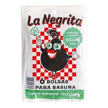 Bolsa para basura LA NEGRITA casera 65x80 x6 unds