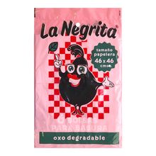 Bolsa para basura LA NEGRITA papelera 46x46 x6 unds