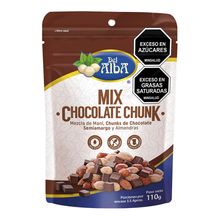 Pasabocas DEL ALBA mix chocolate chunk x110 g
