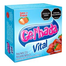 Gelatina GEL HADA fresa 98%menos azúcar x12 g