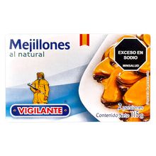 Mejillones VIGILANTE natural lata x70 g