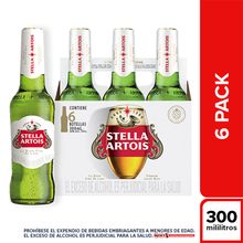 Cerveza STELLA ARTOIS 6 unds x300 ml c/u