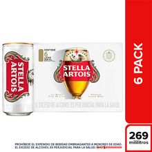 Cerveza STELLA ARTOIS 6 unds x269 ml c/u