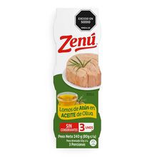 Atún ZENÚ en aceite de oliva 3 unds x52 g c/u