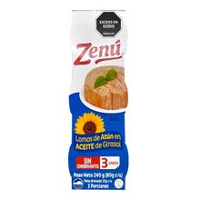 Atún ZENÚ en aceite de girasol 3 unds x52 g c/u