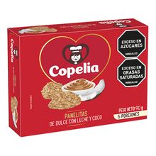 Panelitas COPELIA arequipe-coco  6 unds x15 g c/u