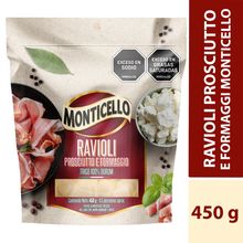 Ravioli MONTICELLO jamon queso x450 g