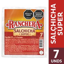 Salchicha RANCHERA súper 7 unds x525 g