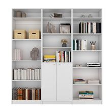 Combo de Bibliotecas Home, Blanco Incluye Tres Bibliotecas y Tres Complementos