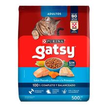Alimento para gato GATSY pescado y salmón  x500 g