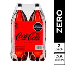 Gaseosa COCA COLA sin azúcar 2 unds x2500 ml c/u