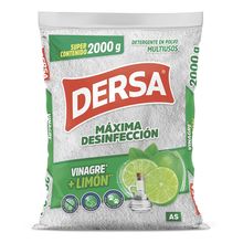 Detergente DERSA polvo vinagre y limón antibacterial x2000 g