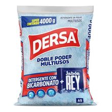 Detergente DERSA polvo con bicarbonato + jabon rey x4000 g