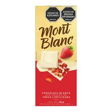 Chocolatina MONTBLANC trozos de fresa x80 g
