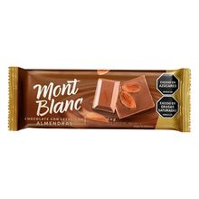 Chocolatina MONTBLANC chocolate con leche con almendras x60 g