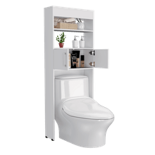 Gabinete de Baño Oporto, Blanco, con variedad de entrepaños