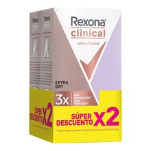Desodorante REXONA clinical extra dry 2 unds x48 g c/u