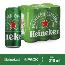 Cerveza HEINEKEN 6 unds x310 ml  c/u