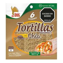 Tortillas HAZ DE OROS integral con chía x190 g