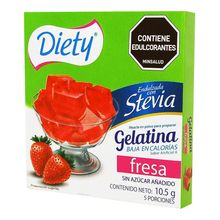 Gelatina DIETY fresa endulzada con stevia x10,5 g