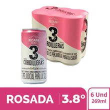 Cerveza 3 CORDILLERAS rosada 6 unds x269 ml c/u