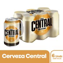 Cerveza CENTRAL 6 unds x330 ml c/u