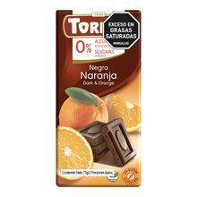 Chocolate negro TORRAS naranja 0% azúcar x75 g