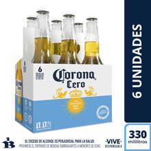 Cerveza CORONA cero 0.0% 6 unds x330 ml c/u