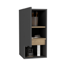 Gabinete de Baño Apolis, Plata Oscuro y Cafe Claro, con Espacio Para Guardar Objetos de Aseo Personal