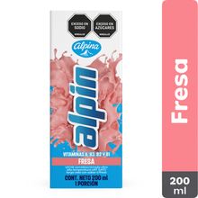 Leche ALPINA saborizada alpin fresa x200 ml