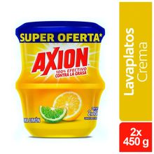 Lavaplatos AXION lima limón 2 unds x450 g c/u